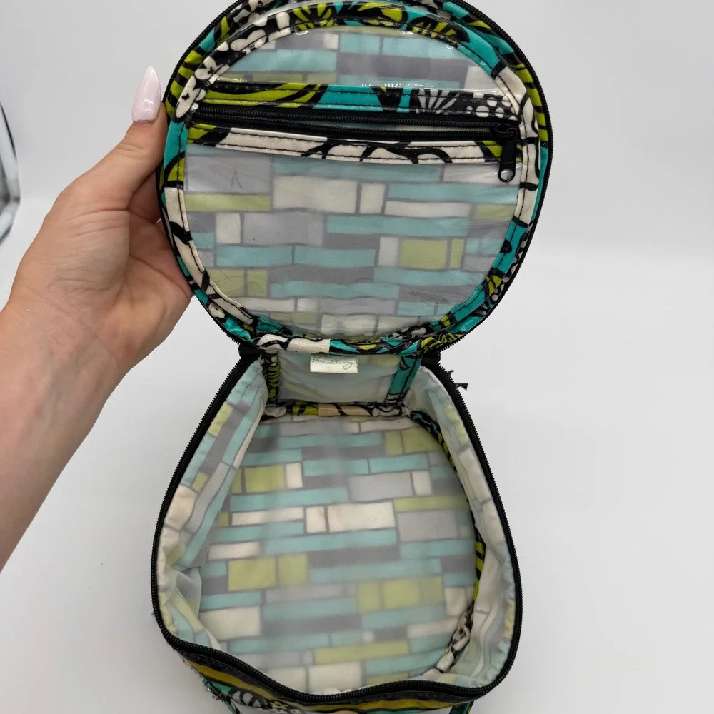 Vera Bradley Floral Round Insulated Lunch Bag Cooler Tote Cottagecore Teal OS